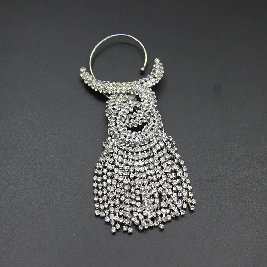 

just for oneEurope show super gas field show exaggerated full of drilling thunder ear clip covered with drill drill earrings 239