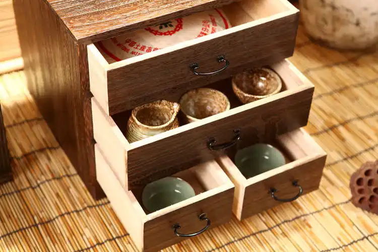 Japanese Antique Wooden 4 Drawer Cabinet Paulownia Wood Asian Traditional Furniture Living Room Small Storage Cabinet For Tea Japanese Antique Wooden 4 Drawer Cabinet Paulownia Wood Asian Traditional Furniture Living Room Small Storage Cabinet For Tea