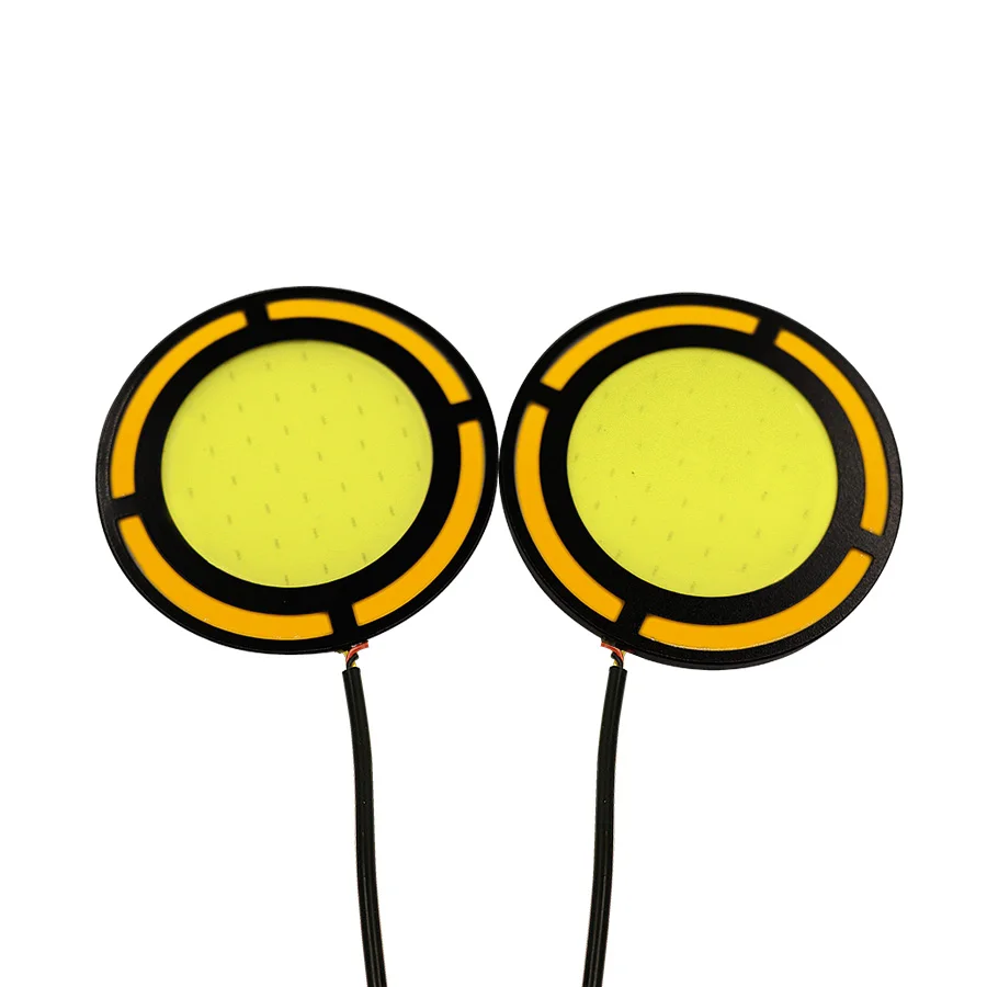 YCCPAUTO  ÷ LED ְ ,  COB Ȱ, DRL  õ, DC12V, ȭƮ, ڹ, 73mm, 2 