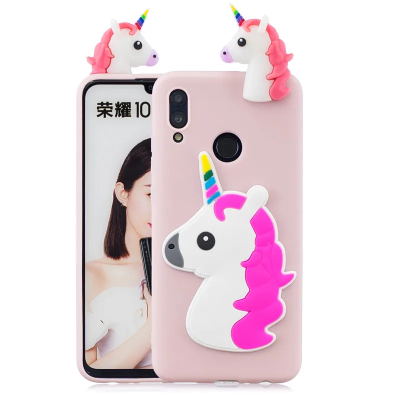 Huawei P Smart чехол для Coque huawei P Smart Psmart чехол 3D единорог кукла игрушки Мягкий силиконовый чехол для телефона s Etui - Цвет: H