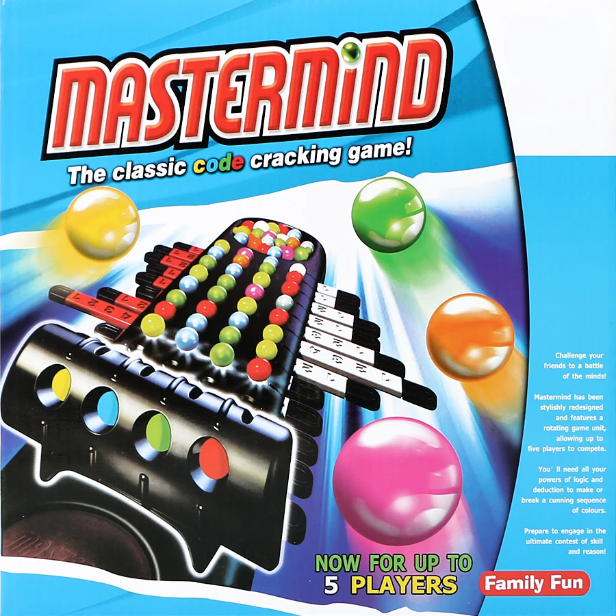 Игра Mastermind Классическая игра с трескающимися бусинами для 5 игроков Детская