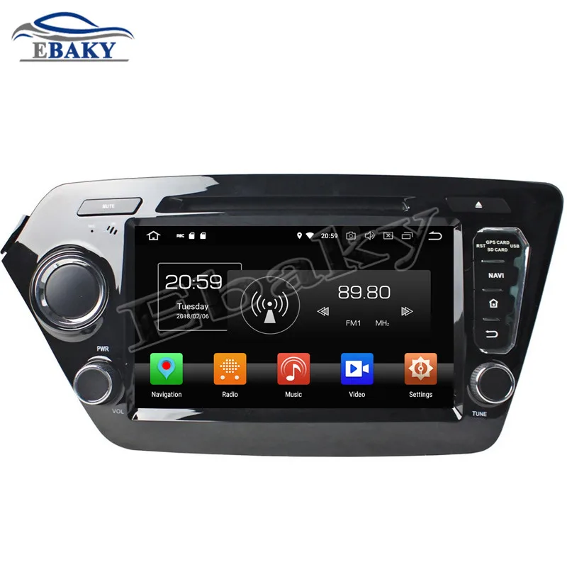 Best NaviTopia 8inch 4GB RAM 64GB ROM Octa Core Android 9.0 Car DVD Player For KIA K2/RIO 2011-2012/Bluetooth/GPS 9