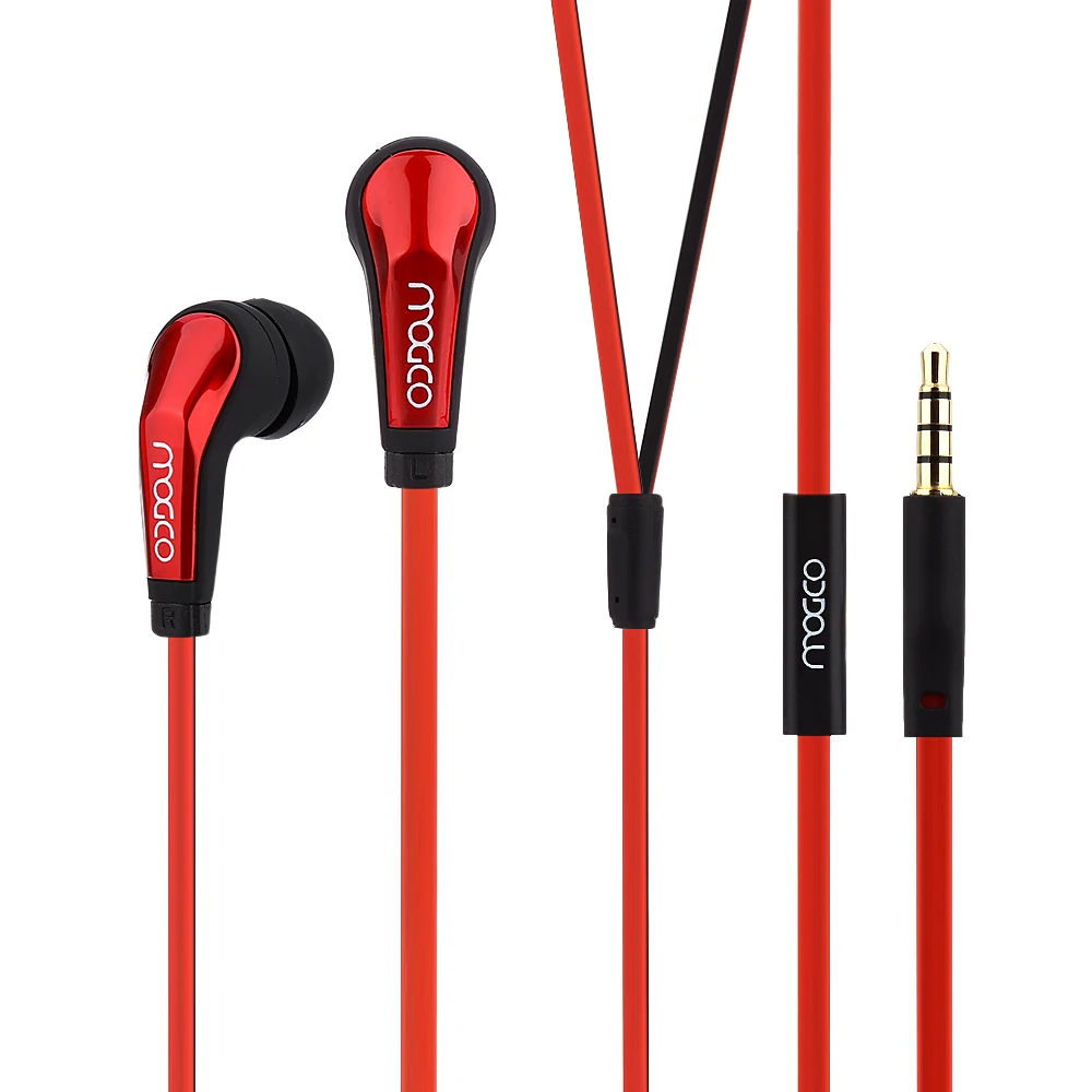 MOGCO M2 HiFi Wired Stereo Earphones In Ear Red 1.2m Headphonesin