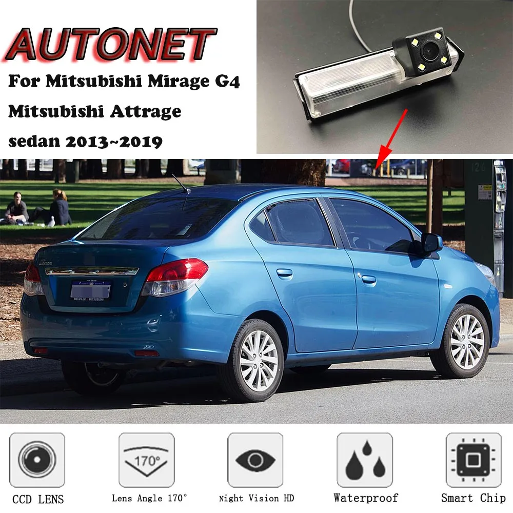 Осенняя резервная камера заднего вида для Mitsubishi Mirage G4/Mitsubishi Attrage sedan 2013 ~ 2019