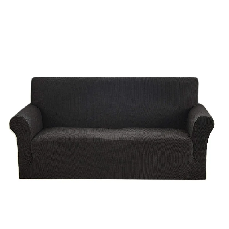 Жаккардовые чехлы для диванов из спандекса, кресла для гостиной, чехлы для диванов, секционные Чехлы, защита мебели, универсальные эластичные Чехлы SC050 - Цвет: black