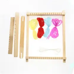 1 компл. деревянный традиционный ткачество ткацкий станок игрушка Детские ролевые игрушки дети Learing ручной работы Ткачество Ремесло
