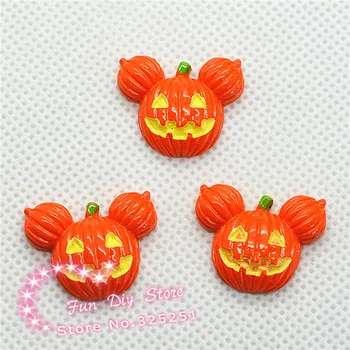 

Wholesale Pumpkin for Halloween Party Resin Cabochon Flat Back 50pcs 18*22mm