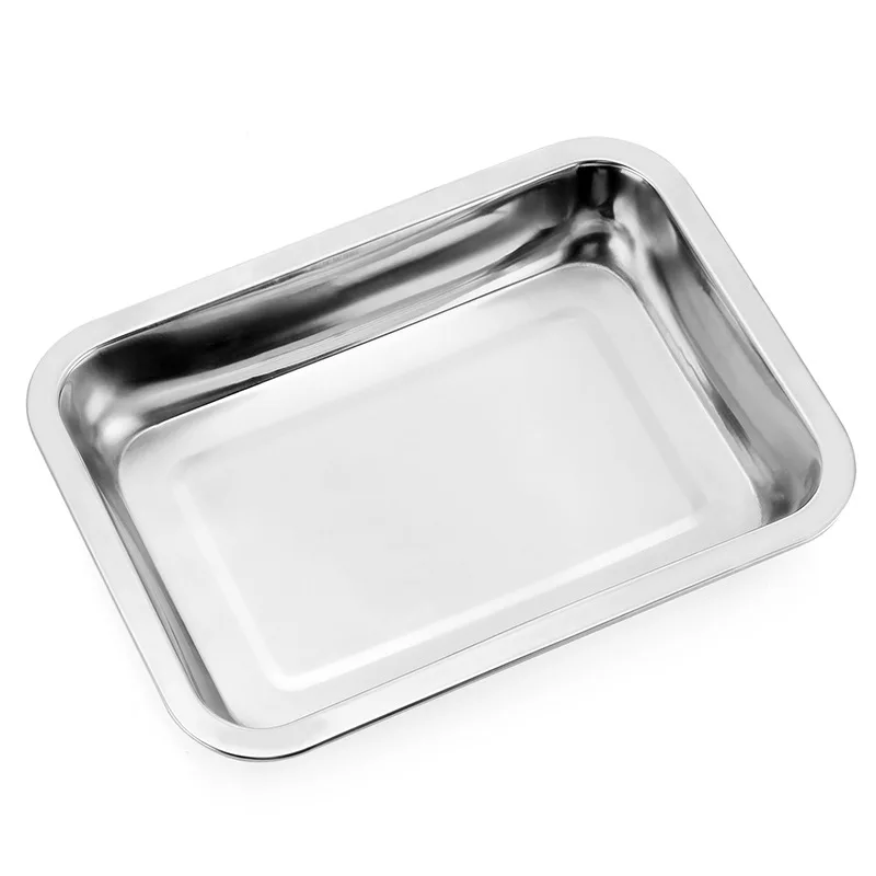 DIY мыло или поднос для свечей, контейнер для жидкости, контейнер для еды, переносная прямоугольная тарелка из нержавеющей стали для барбекю