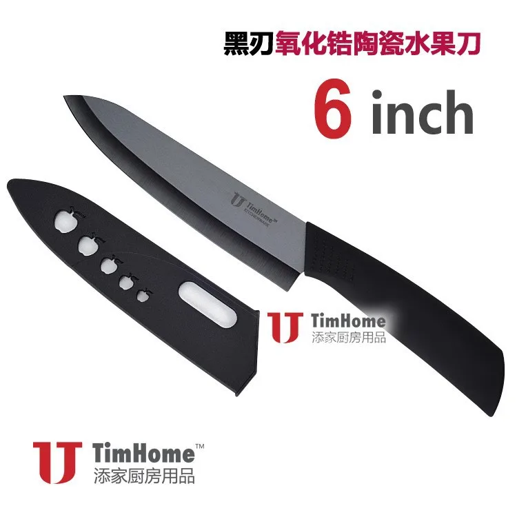 Набор черных керамических ножей 3,4, 5,6 дюйм Керамический нож+ Овощечистка+ акриловый держатель для ножей домашний кухонный нож