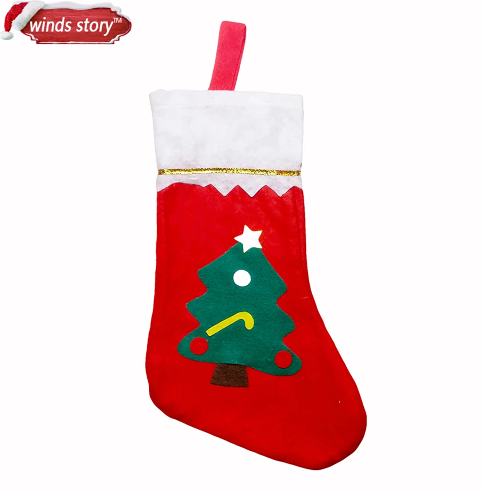 Uncategorized Christmas Stocking Story 5pieces thicken christmas stocking decoration santa claus snowman deer gift candy bag indoor xmas decor sock discount