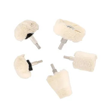 

5pcs/set White Cotton Lint Pad Rotary Cleaning Polishing Buffing Wheel Rims Car Motorcycle Kit For Drill Drop Shipping Hot Sale