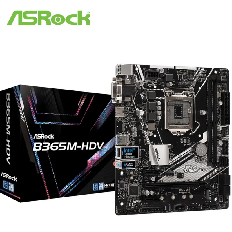 Полный ASRock B360M-HDV/B365M HDV настольный компьютер материнская плата LGA1151 M-ATX поддерживает 8 9 поколения