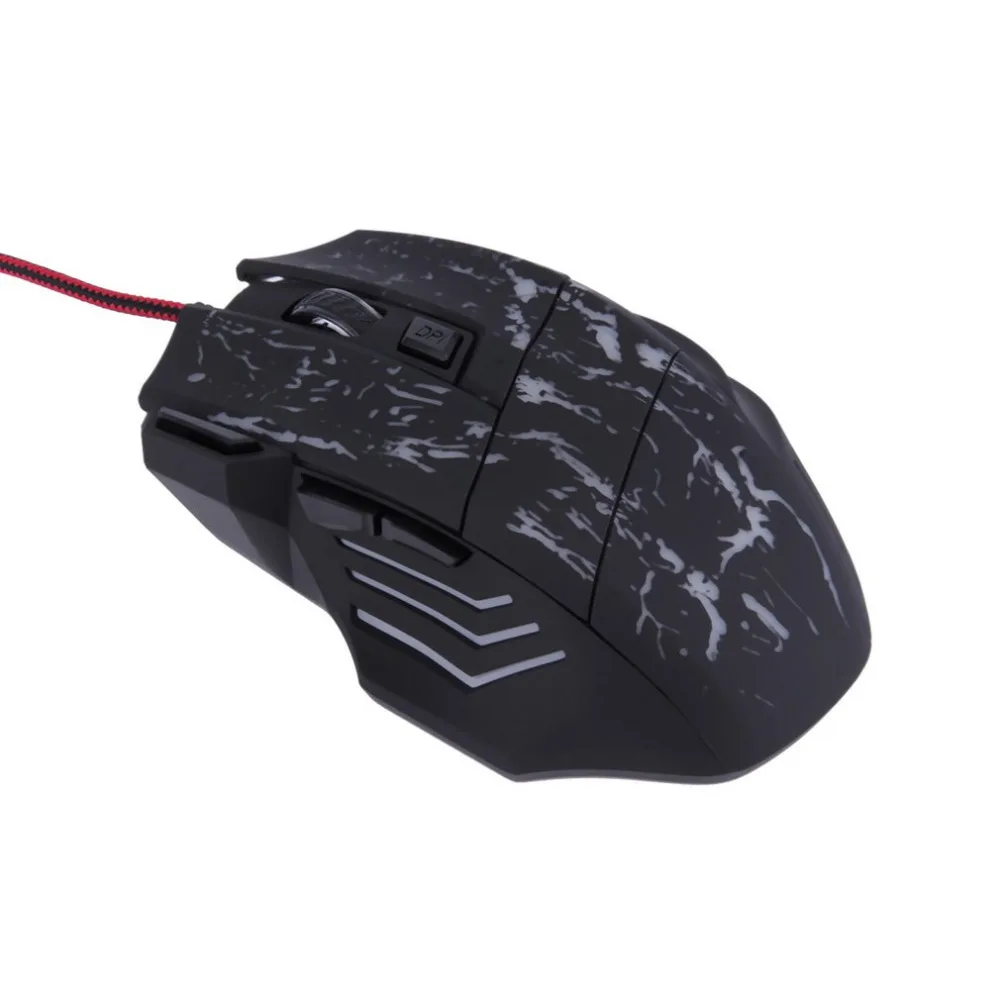 Проводная игровая мышь s 5500 dpi 7 светодио дный ных кнопок USB оптическая Gamer
