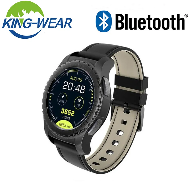 

kw28 smartwatch leather strap smart watch 1.3inch smart phone pedometer Sedentary Reminder Heart Rate Monitor anti-lost clock