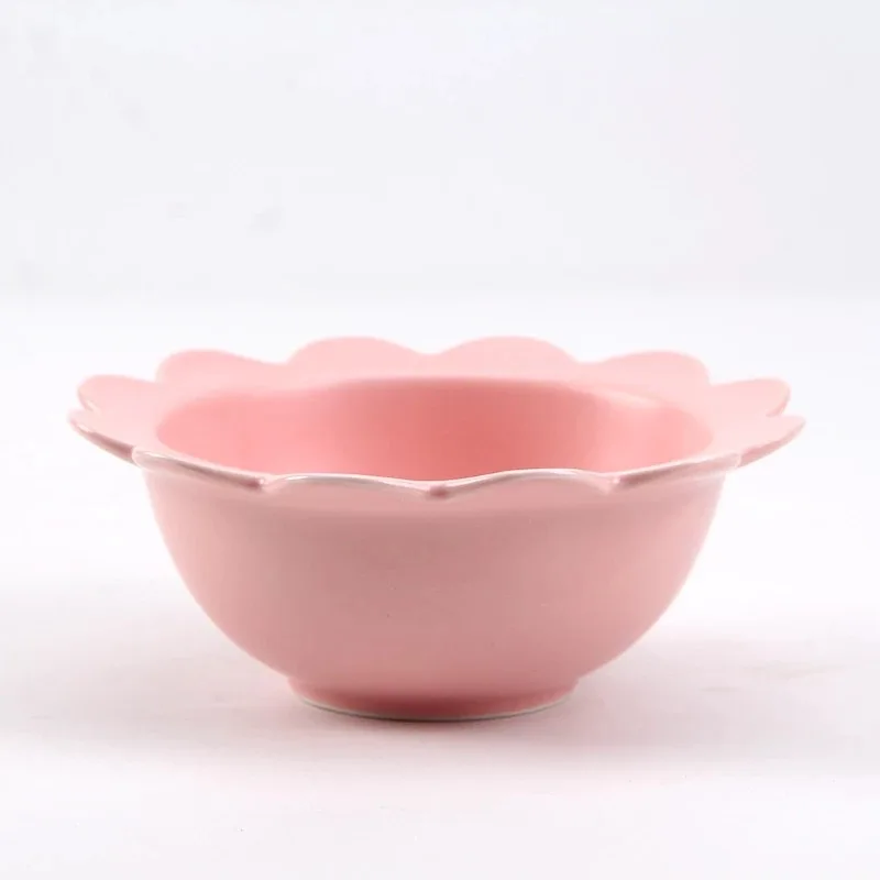 Керамика однотонная детская обучающая тарелка для кормления с ложкой в мультяшном стиле для кормления ребенка керамическая посуда детская тарелка сосать - Цвет: bowl