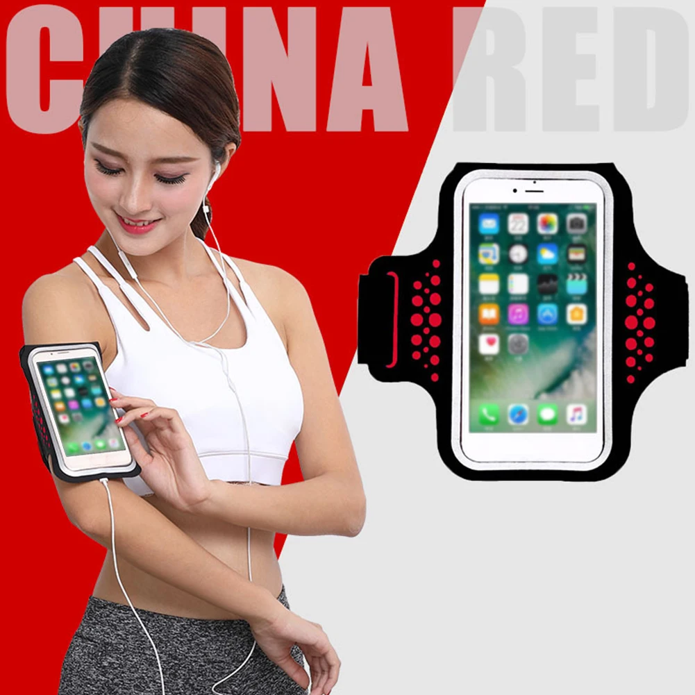 شارة العملي ثنائي الجيوب الركض الرياضية تشغيل مكافحة زلة للماء قابل للتعديل مرونة حامل هاتف ل Iphone6 زائد