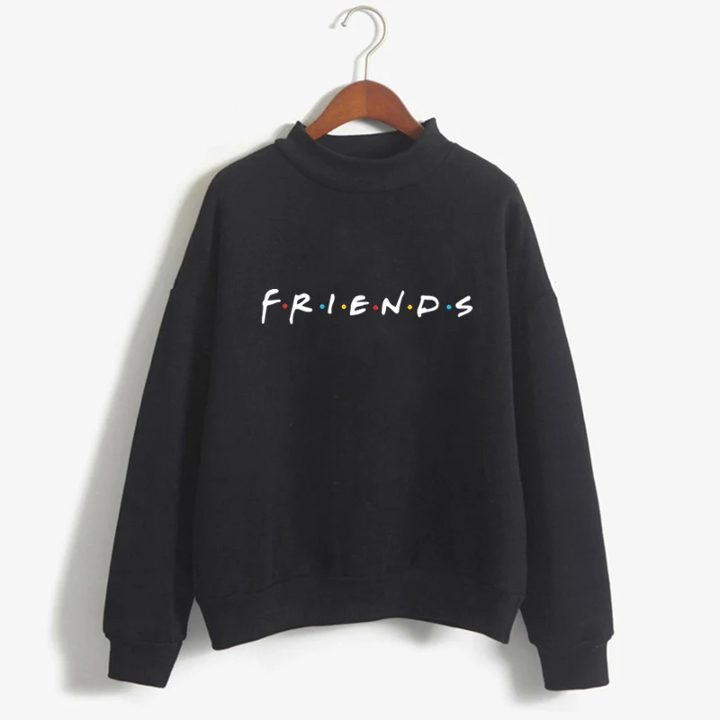 Женская толстовка с капюшоном Friends зимняя и принтом в стиле Харадзюку размера