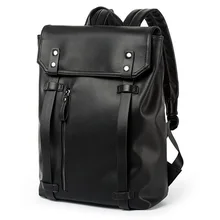 Люксовый бренд, водонепроницаемый рюкзак для ноутбука 15,6 дюймов, мужские кожаные рюкзаки для подростков, мужские повседневные рюкзаки Mochila, мужской рюкзак