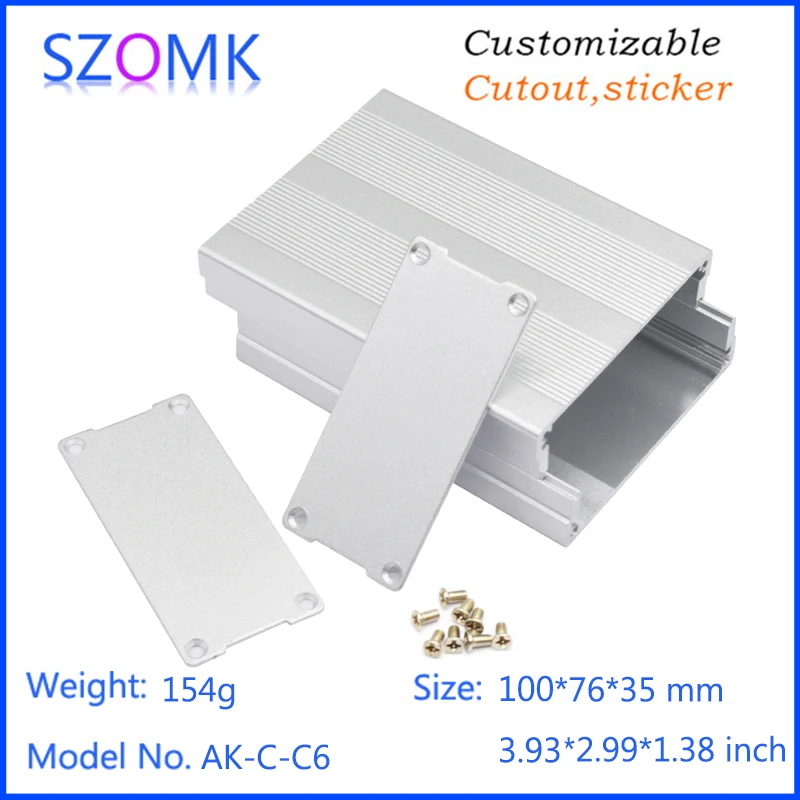 szomk aluminum extruded enclosure for power supply junction housing aluminum GPS tracker control box (7)