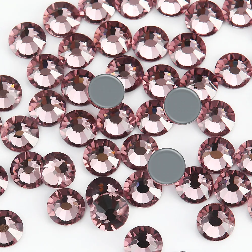 

New SMC Cut Light Amethyst Iron on Rhinestone ss16 ss20 ss30 Hotfix Rhinestones AAAAA Grade for Luxury DIY things