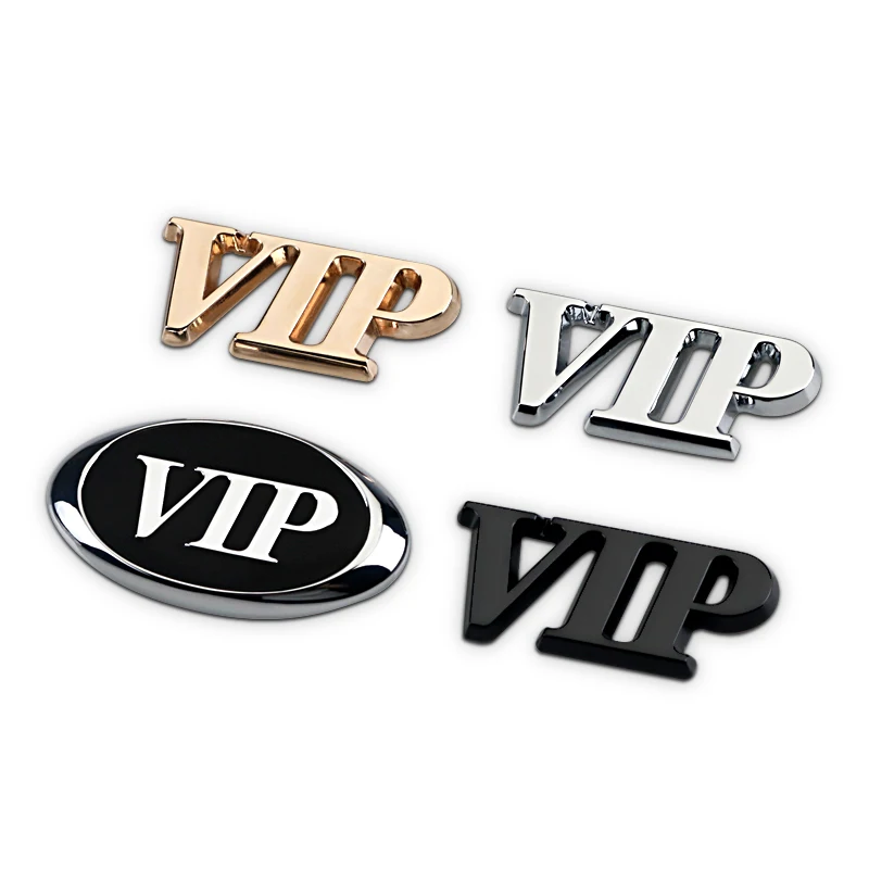 VIP бар отдельные буквы эллипс металлическая хромированная эмблема стикер для