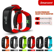 Smarcent P1 Smart группа крови Давление монитор сердечного ритма Смарт Браслет Waterpoof Bluetooth SmartBand браслет для IOS Android