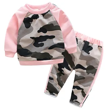 

Kids Camouflage Clothing Sets Toddler Girls Long Sleeve T-Shirt + Pants Autumn Spring Infant Sports Suit Baby Casual Costume
