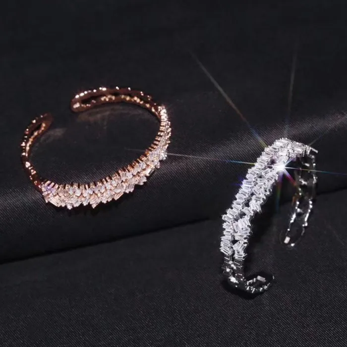 

Designer Fashion 925 Sterling Silver Jewelry 3A Cubic Zirconia Party Bangle