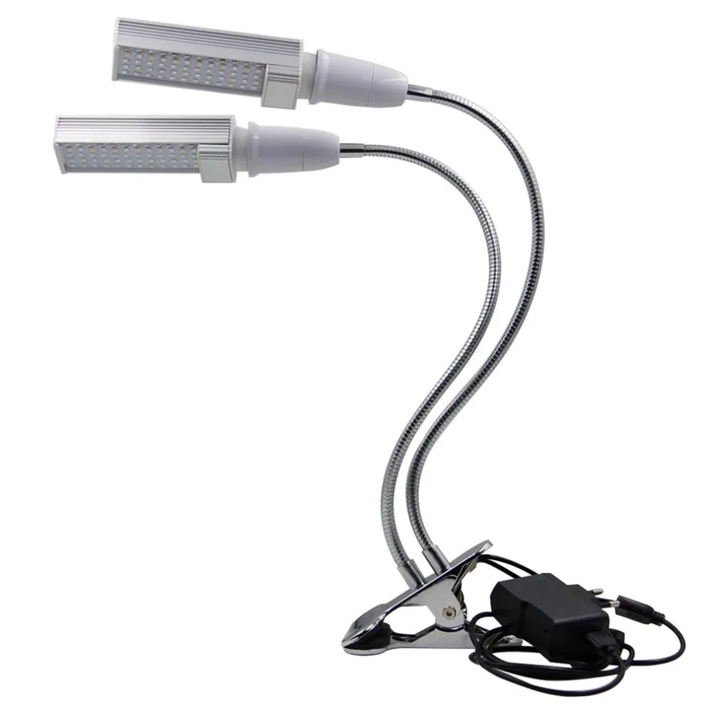 

2 Heads Desk Clip Timing Grow Light Switch LED Plant Growth Light for Plant Flower Vegetable Indoor Greenhouse Hydroponics