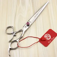 Фиолетовый дракон Поворотный палец Pet Ножницы Pet Уход за лошадьми Ножницы 7.5"