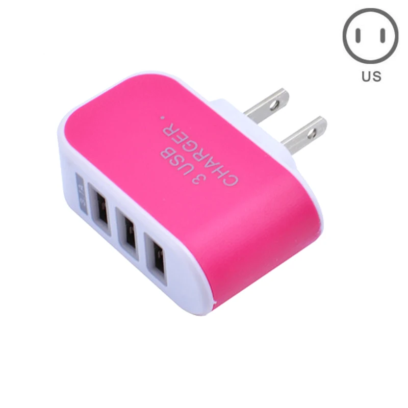 Зарядное устройство с 3 USB портами для ЕС/США дорожное зарядное адаптером