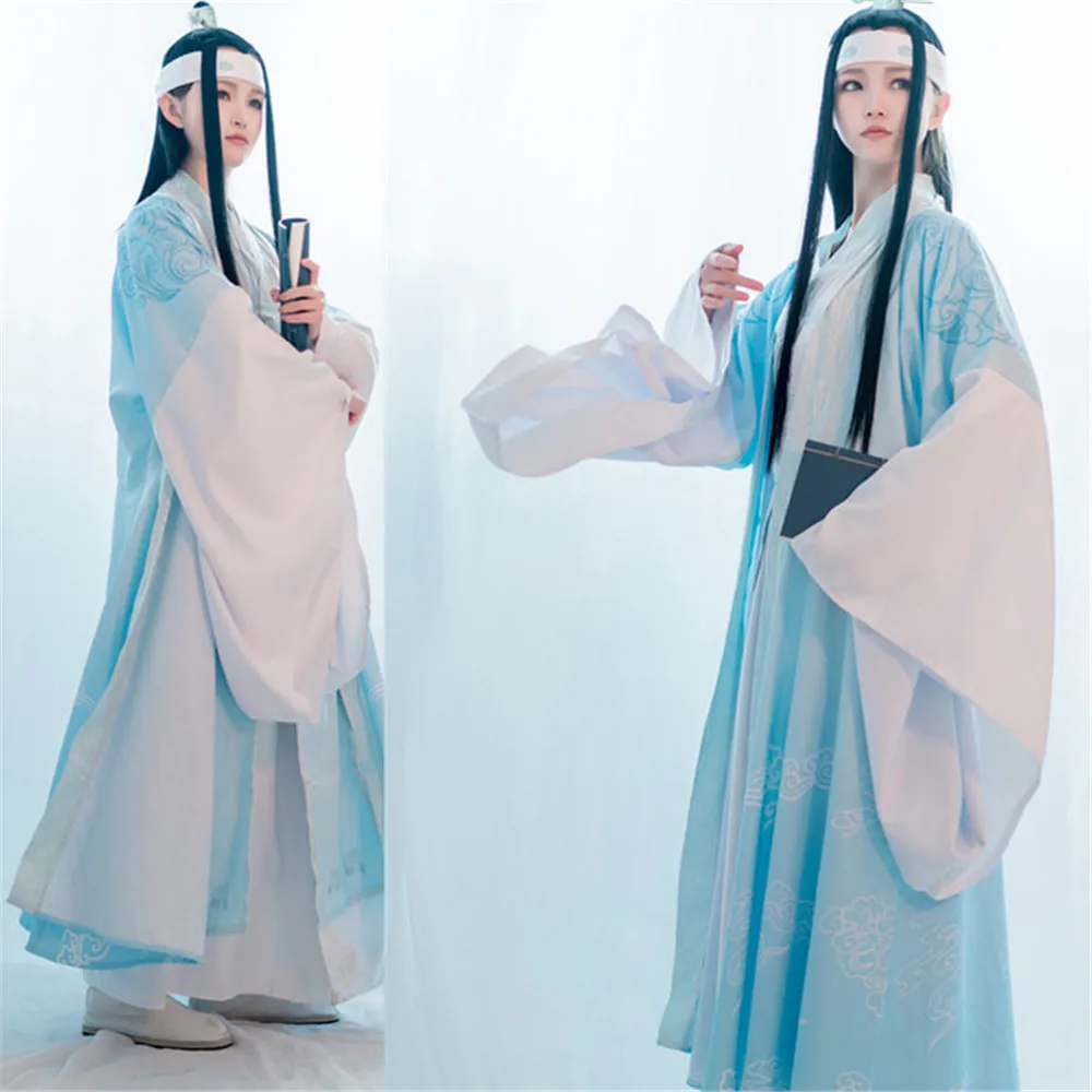 Аниме Lan Wangji Косплей Grandmaster of Demonic культивирование Косплей Костюм Lan Wangji взрослый Ver. Костюм Mo Dao Zu Shi