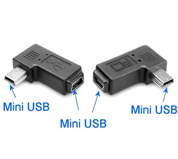 

100 Pair Right Left Angle Mini USB Male 90 Degree USB Male to Micro Female Plug Adapters 200pcs