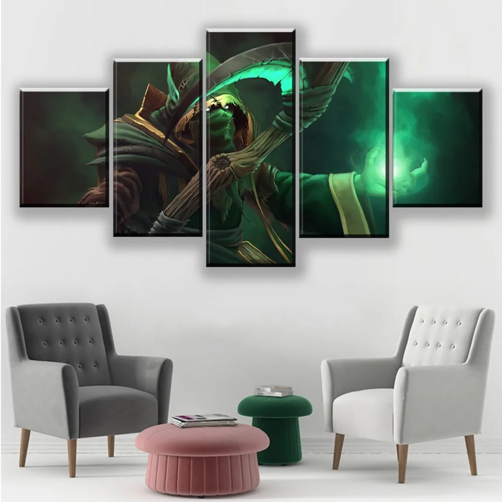  Modern Wall Decor Game Poster Canvas Art HD Print Painting 5 Pieces DotA 2 Hood Necrophos Scythe Pi