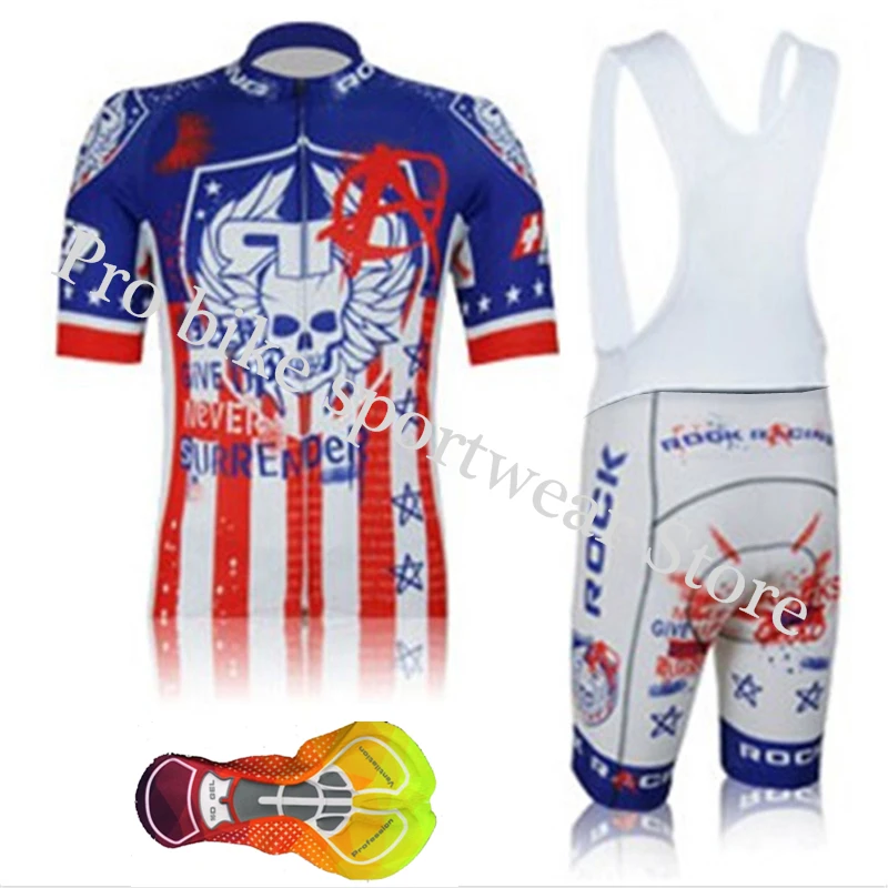 ROCK Racing, летняя мужская футболка для велоспорта, комплект с коротким рукавом, дышащие шорты, одежда для велоспорта, Hombre Ropa Ciclismo Maillot