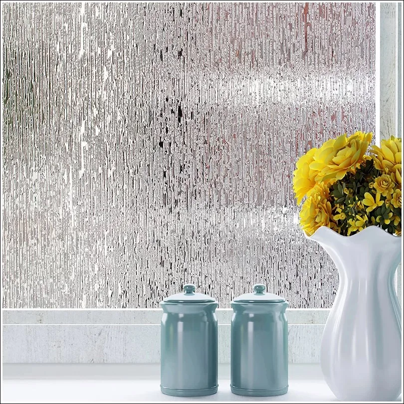 90 X 300 Cm Window Foil Film Rain Static Cling Frosted Glass Film Sticker Privacy Decorative Vinyl Self Adhesive Furniture Film Decorative Films Aliexpress