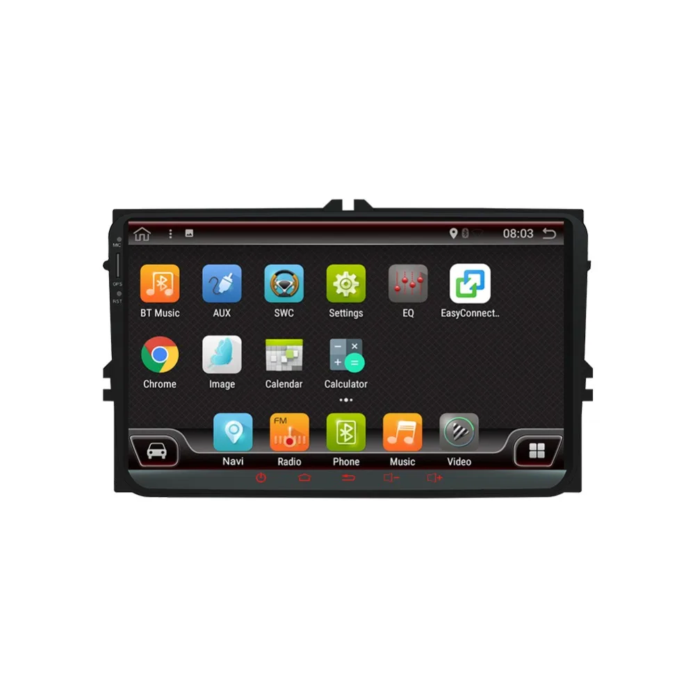 Top Android 7.1 car radio gps navigation Wifi+Bluetooth+Radio autoradio 2 din for Volkswagen GOLF 4 5 6 POLO PASSAT TIGUAN 1