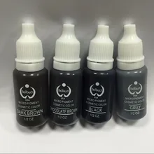 4 шт. пигмента Перманентный Макияж Руководство Брови Microblading Пигментные Чернила Татуировки Комплект