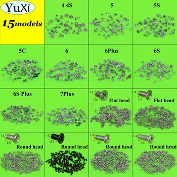 

YuXi Full Screw Set for iPhone 4G 4S 5G 5S 6G 6S 6PLUS 6SP 7Plus Repair bolt Complete Kit Replacement Repair Part for Android