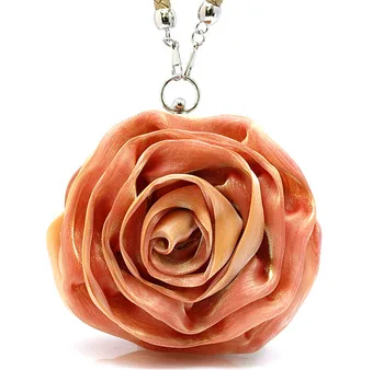 

New Fashion Women Rose Bridal Evening Bags Mini Wrist Flower Purse Handbags Cute Candy Color Lady Bags Party Wedding SMYBK-B001
