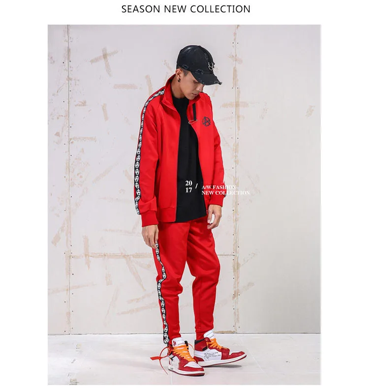 Aolamegs Harem Pants Men Side Graphics Print Retro Pants Elastic Waist Track Pants Trousers Mens Fashion Joggers Sweatpants New (10)