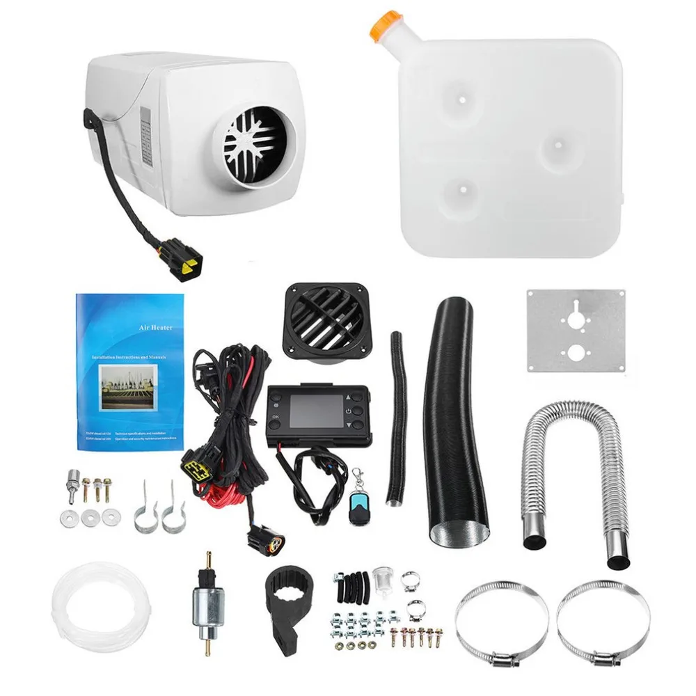 

8kw/12v Single LCD With Remote Control Silencer Diesel Heating Fans Air Heater for Truck Boat Car Ship From Germany