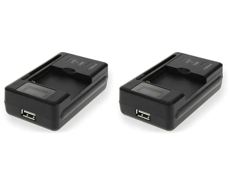 1х Универсальное зарядное устройство ЖК-дисплей+ USB 1250 мАч Зарядное устройство для путешествий на стену для смартфона мобильный телефон PDA