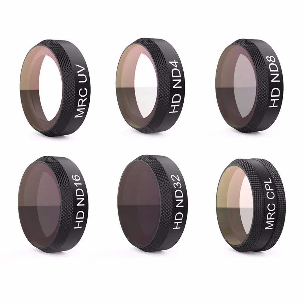 

6pcs/set PGYTECH Lens Filters Camera Filter Set Thread Version(UV ND4 ND8 ND16 ND32 CPL)for DJI MAVIC AIR
