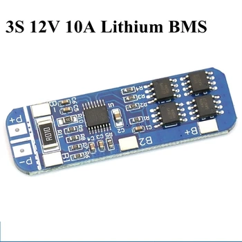 

18650 Lithium Battery BMS Protection Plate 3 Series 12V 11.1v 12.6v 10A Overcharge Over-discharge Protection