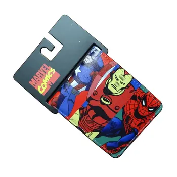 

DC Marvel Comics Wallets Cartoon Anime Iron Man Spiderman Captain America Hulk Creative Gift Purse Kids Folder Short Wallet