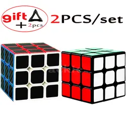 2 шт./компл. 3x3x3 Скорость Professional Magic Cubes Cube YJ два держателя подставки как подарки 3 слоя 3*3*3 Stickerless Cubos Megico