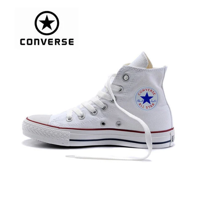 Оригинальные черно-белые кроссовки Converse ALL STAR унисекс с высоким берцем для скейтбординга; классические парусиновые кроссовки на шнуровке для мужчин и женщин
