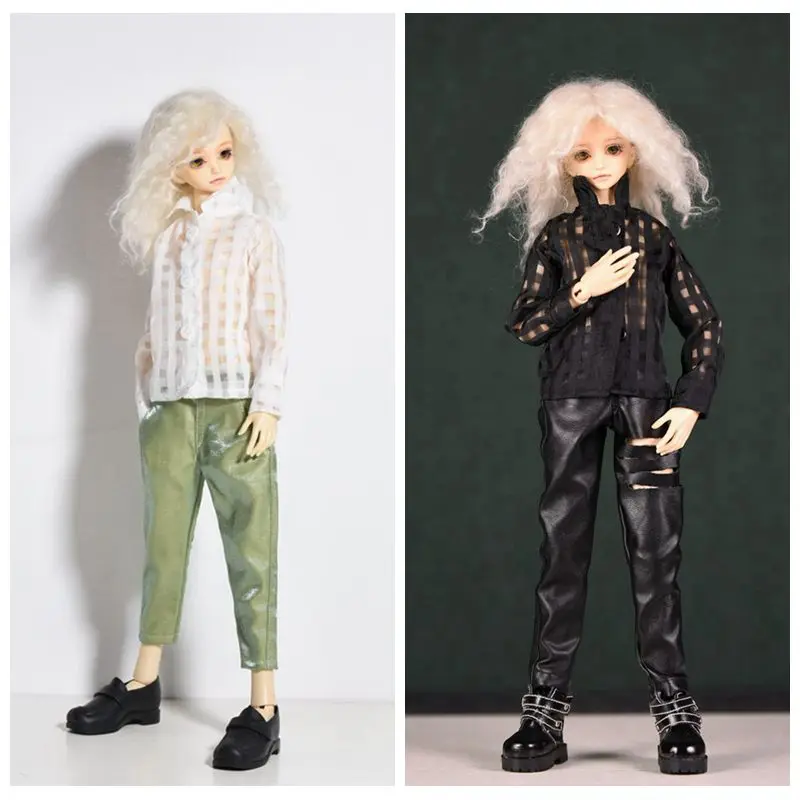 Doll Accessories Fashion Sultry Plaid Shirt Suitable For Uncle Black White Mesh Shirt Is Not The  Same  Style  Doll  Accessories