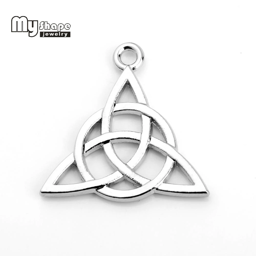 

My Shape Triqueta Charms Witchcraft Pendant For Making DIY Necklace Bracelet charm Wiccan jewelry For Men Women 30pcs